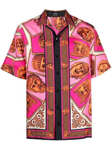 Versace Camicia a Maniche Corte Le Maschere 